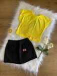 Conjunto Feminino Infantil Amarelo Blusa e Short Saia – Fakini – Chiaro di Luna